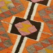 Turkish Handwoven Vintage Herki Kilim 89 cm x 378 cm