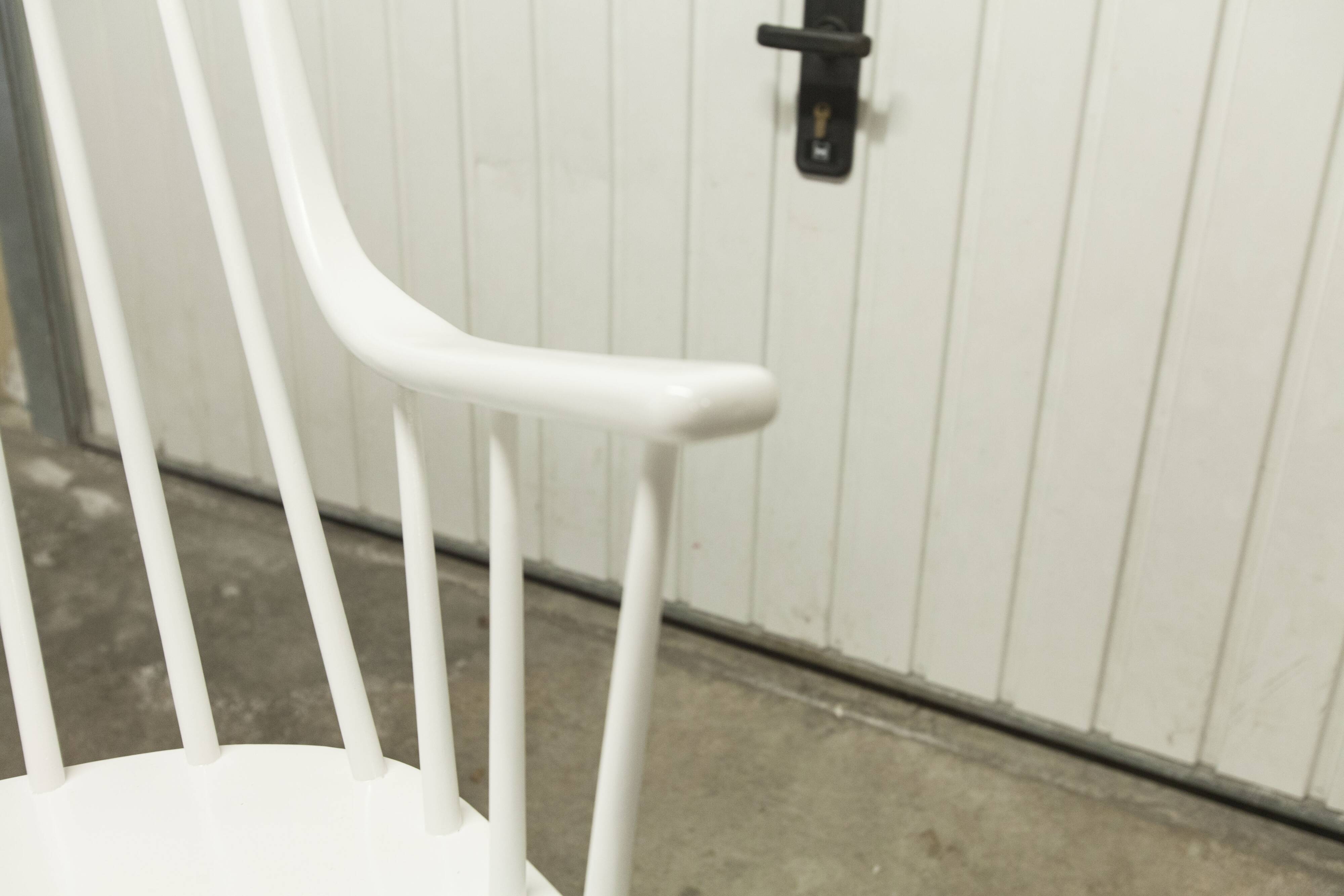 Grandessa rocking chair in white beech by Lena Larsson 1960 for Nesto
