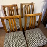 Set of 4 vintage wooden chairs
