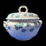 Antique Sarreguemines U&C soup tureen, geranium