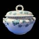 Antique Sarreguemines U&C soup tureen, geranium