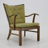 1940s Fritz Hansen Beech Armchair by Soren Hansen Model 1628 , Denmark