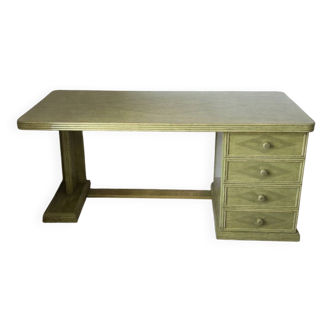 Vintage Maugrion desk in solid wood from the 1980s.