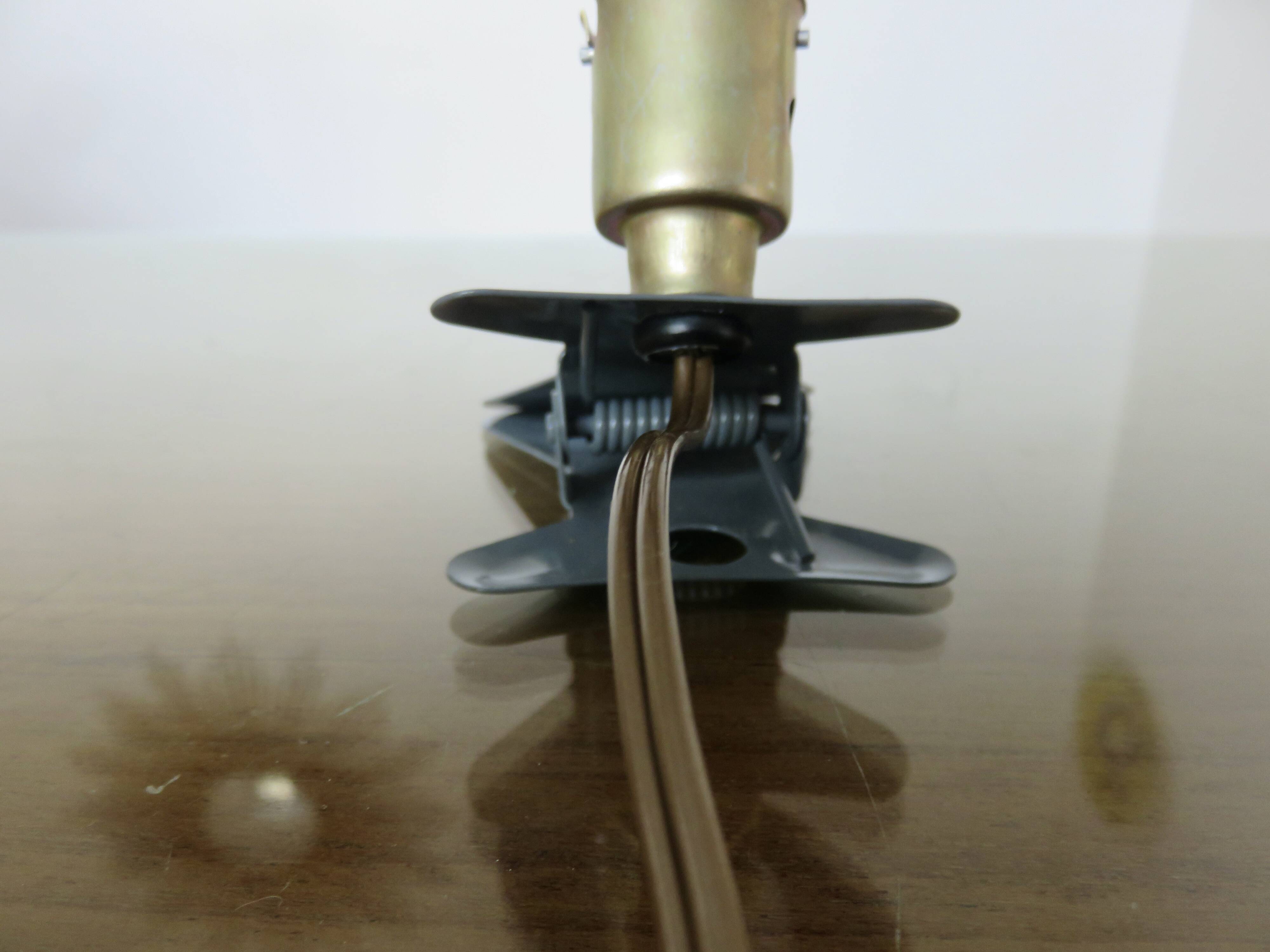 Clamp mushroom lamp, new from old stock, aluminium, 1970s.