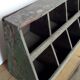 Locker, old workshop shelf in wooden compartments