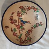 Longwy enamel footed cup "prunelle" Récollets earthenware factory