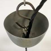 Industrial black enamel pendant lamp, 1950s