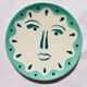 Set of 6 matching plates to hand-painted enamelled ceramic dinner