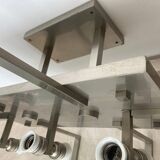 Unique Bauhaus Chrome Ceiling Lamp / Flush Mount, 1930s