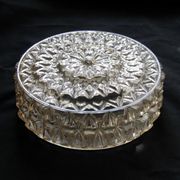 Plafonnier rond en verre transparent ambré