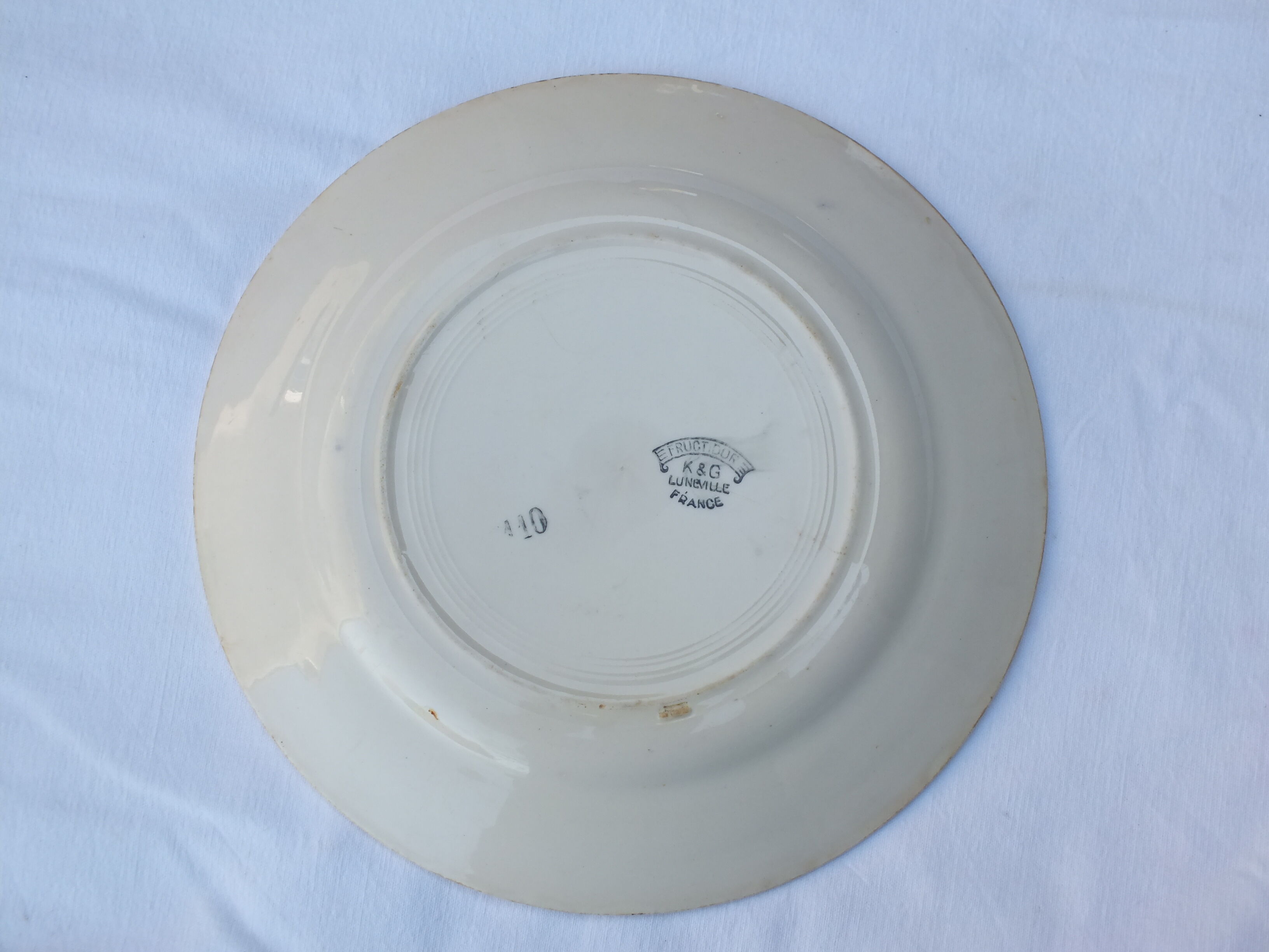 Flat plate art deco Lunéville fructidor