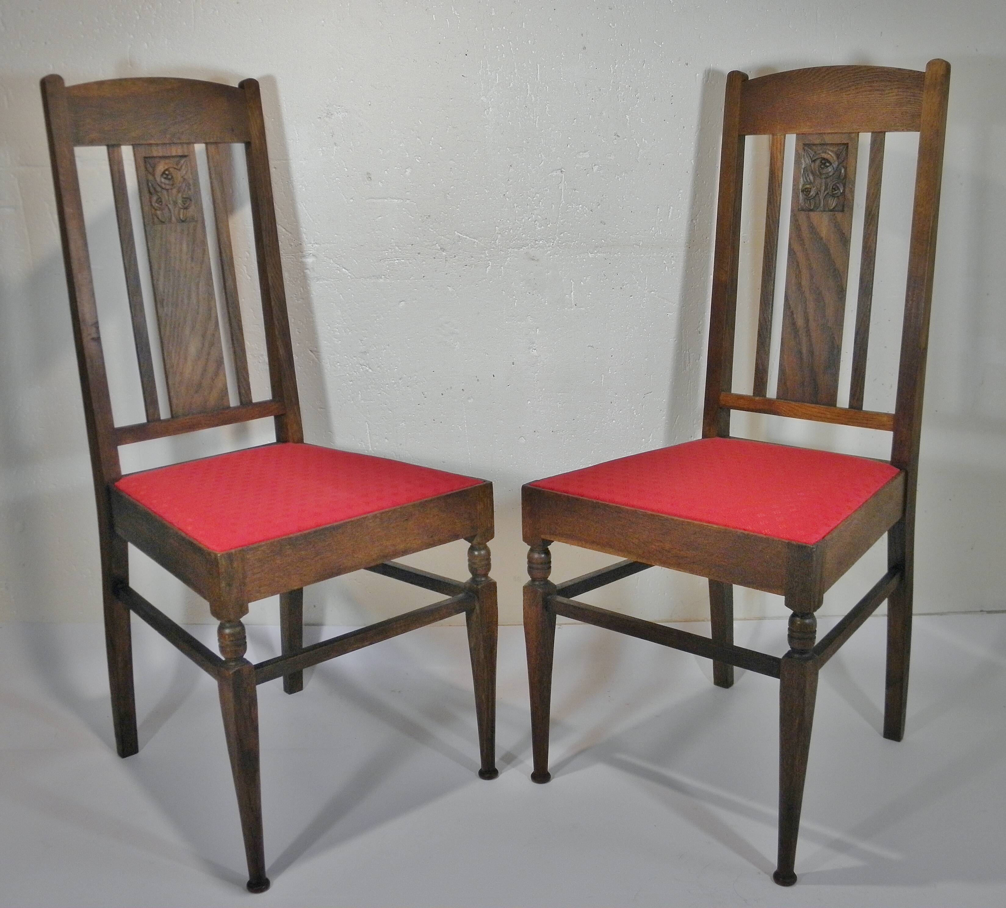 PAIR of "ARTS AND CRAFTS" CHAIRS