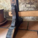 Monastery coffee table in wood and black patina