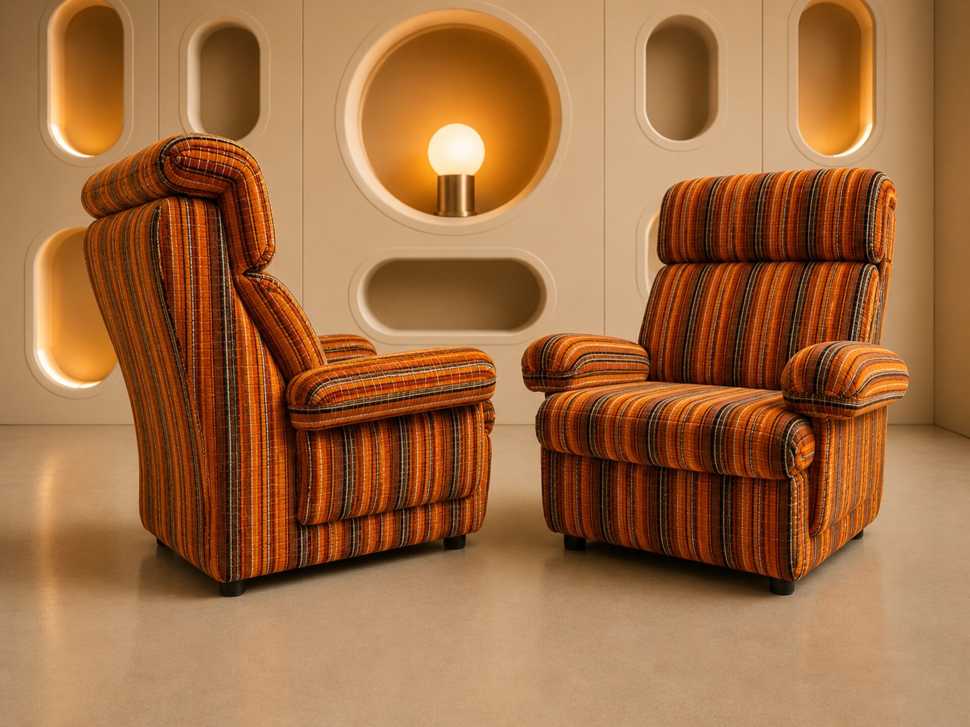 1970s Space-Age armchair pair