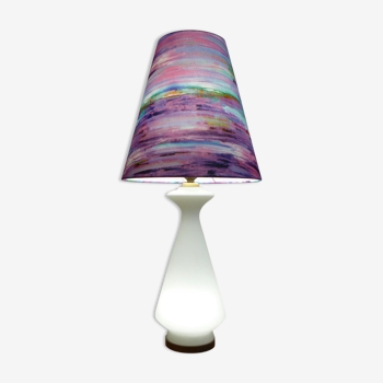 Scandinavian lamp in white opaline