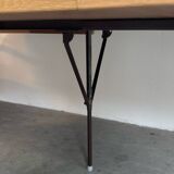 Vintage extendable round dining table Omann Jun