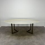 Oval marble table from the 70s