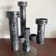 Mid-Century Modern Brutalist Iron Candleholder, Candlestick