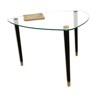 Tripod table- glass and brass - year 50