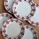 6 vintage ironstone dessert plates Moulins des Loups - Stuar model