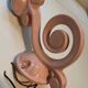Pink metal wall light