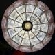 Suspension vintage en nacre rouge et blanche