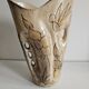 Large ceramic vase with floral pattern in the style of Vallauris.