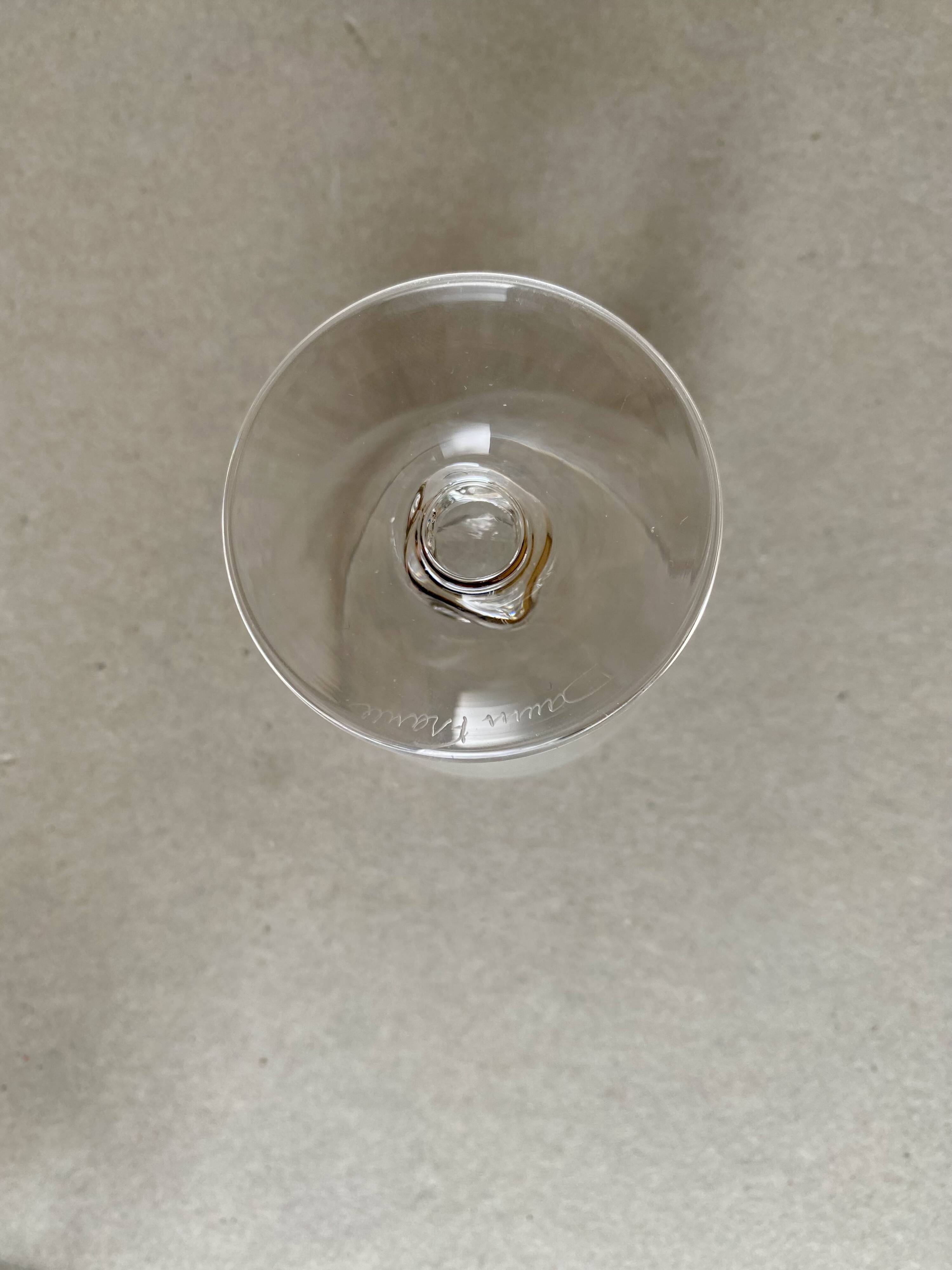 4 crystal digestif glasses Daum France – Orval model