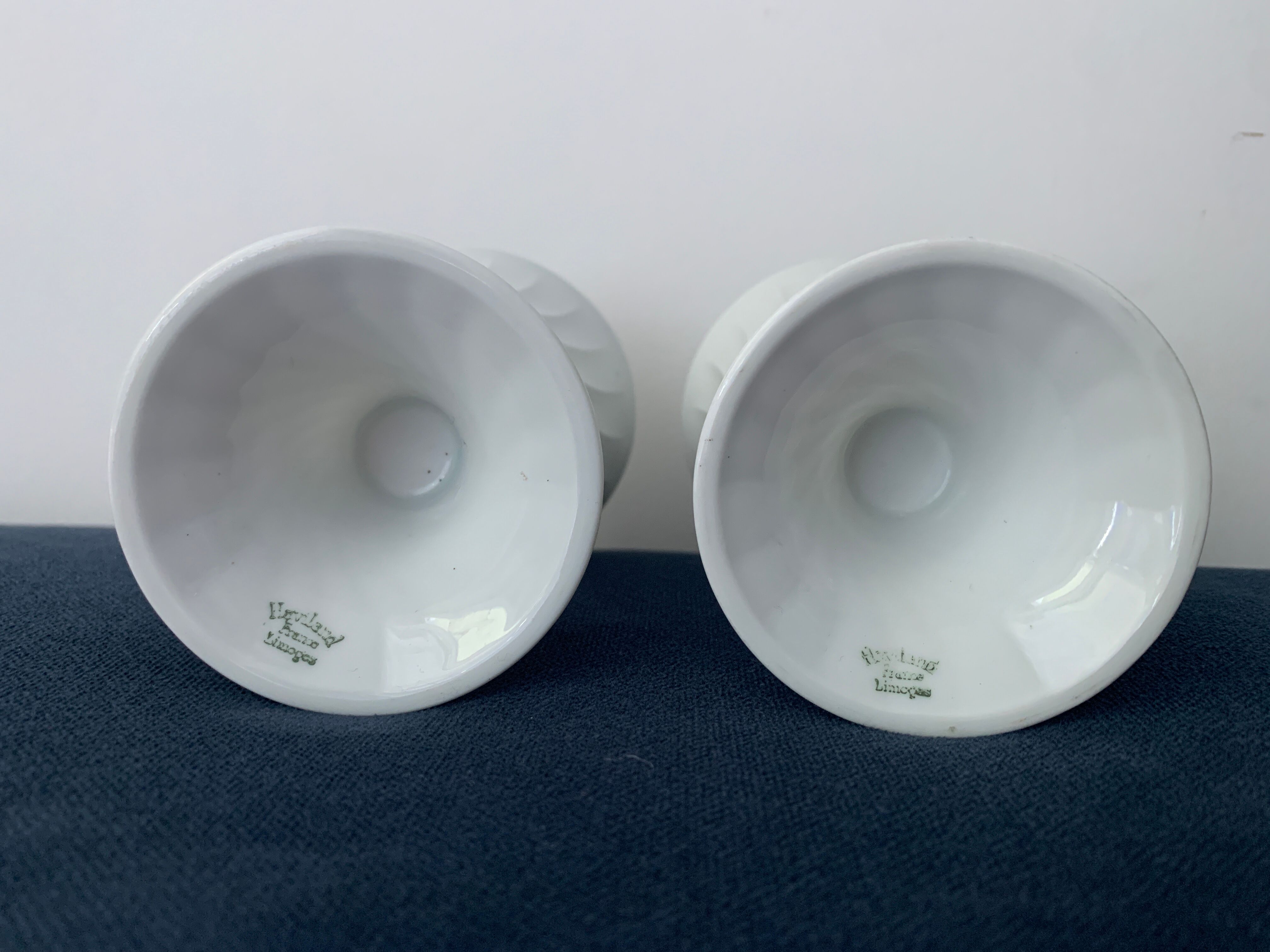 Pair of Haviland mazagrans in Limoges porcelain
