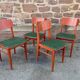 4 Vintage chairs of Restaurant bistro skai simili leather