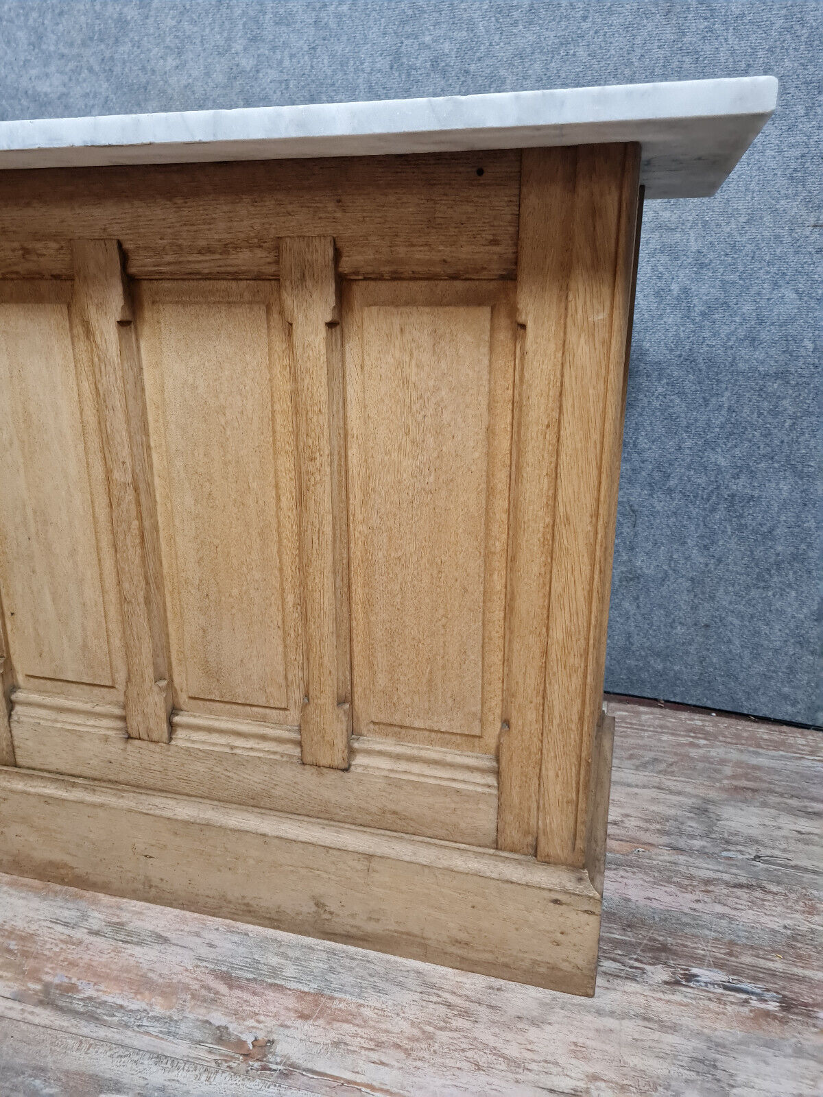 Wooden service counter stripped around 1900