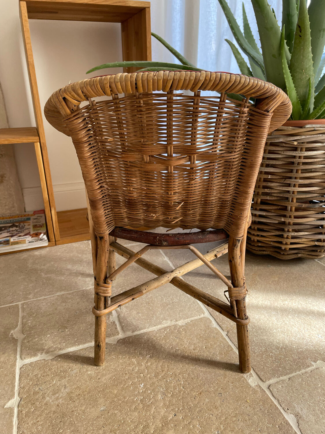 Rattan armchair for children