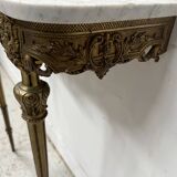 Louis XVI style console in chiselled bronze, 20th century.