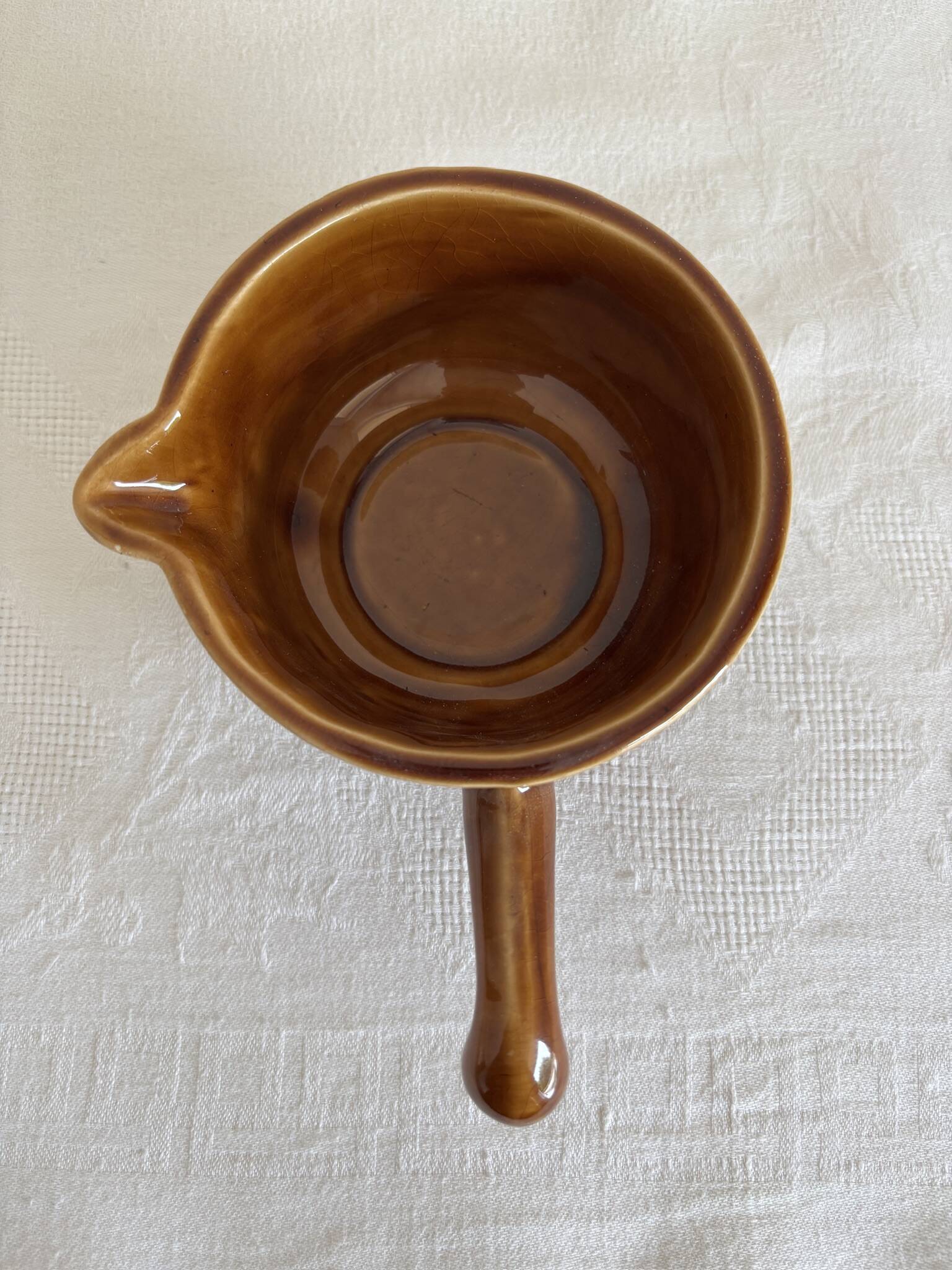 Old Sarreguemines saucier model Hawaii