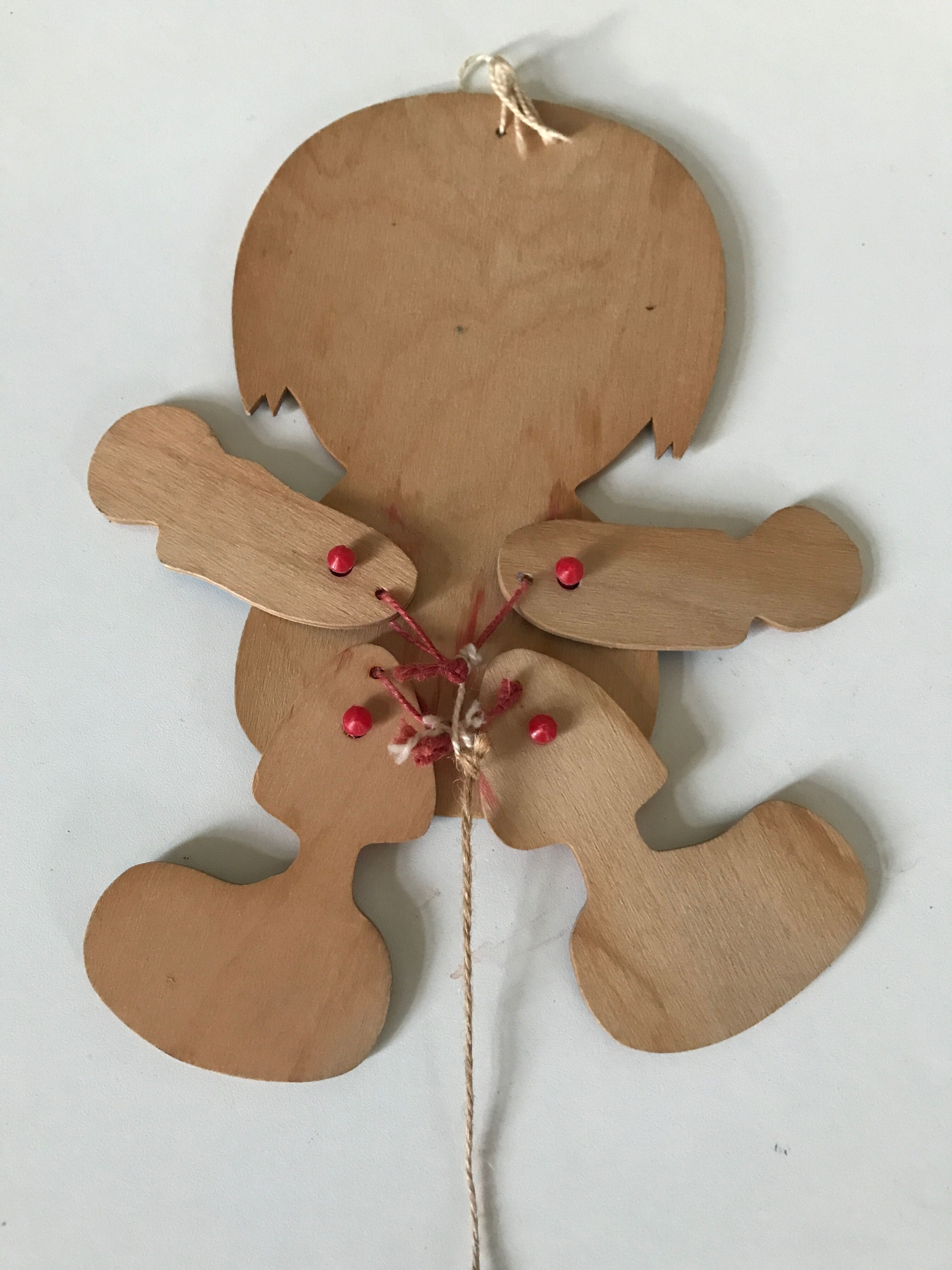 Articulated puppet vintage decoration children's room 60s