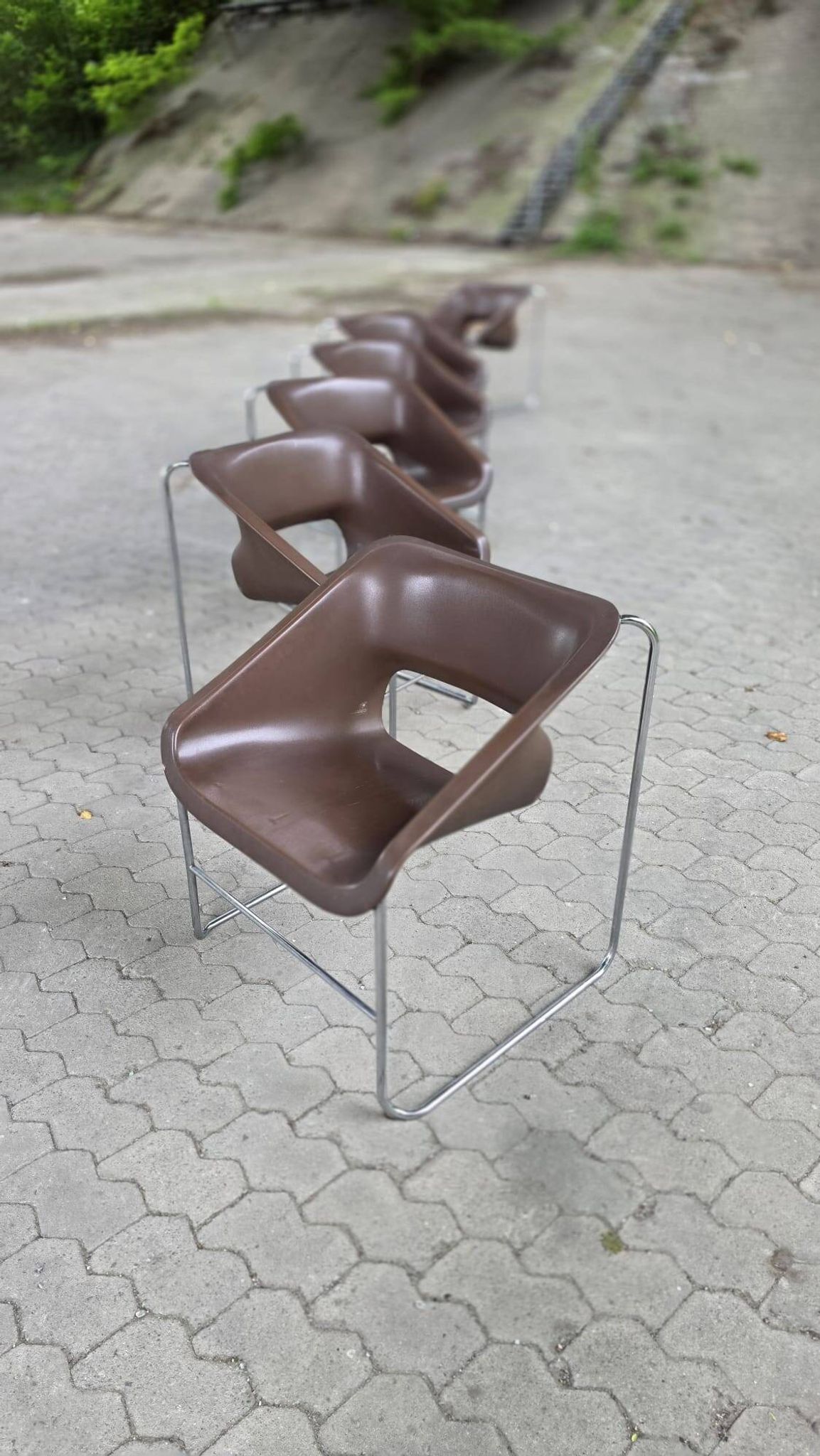 Set of 6 "Lotus Series" armchairs by Paul Boulva-Artopex, Canada - 1970