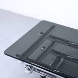 Midcentury 1970s Italian Stacked Chrome Coffee Table