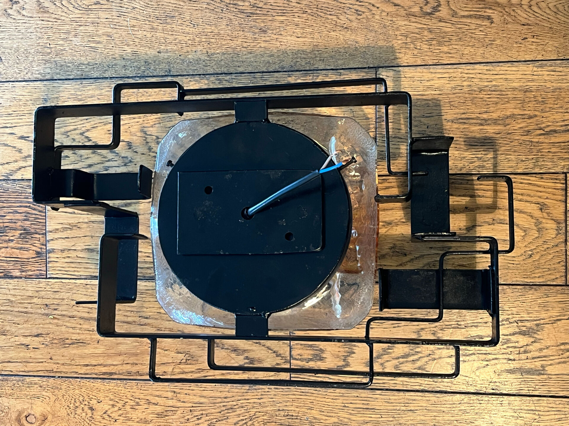 Brutalist wall sconce Murano glass
