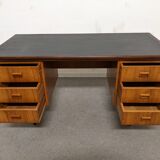 Scandinavian double-sided teak desk from the 50s/60s