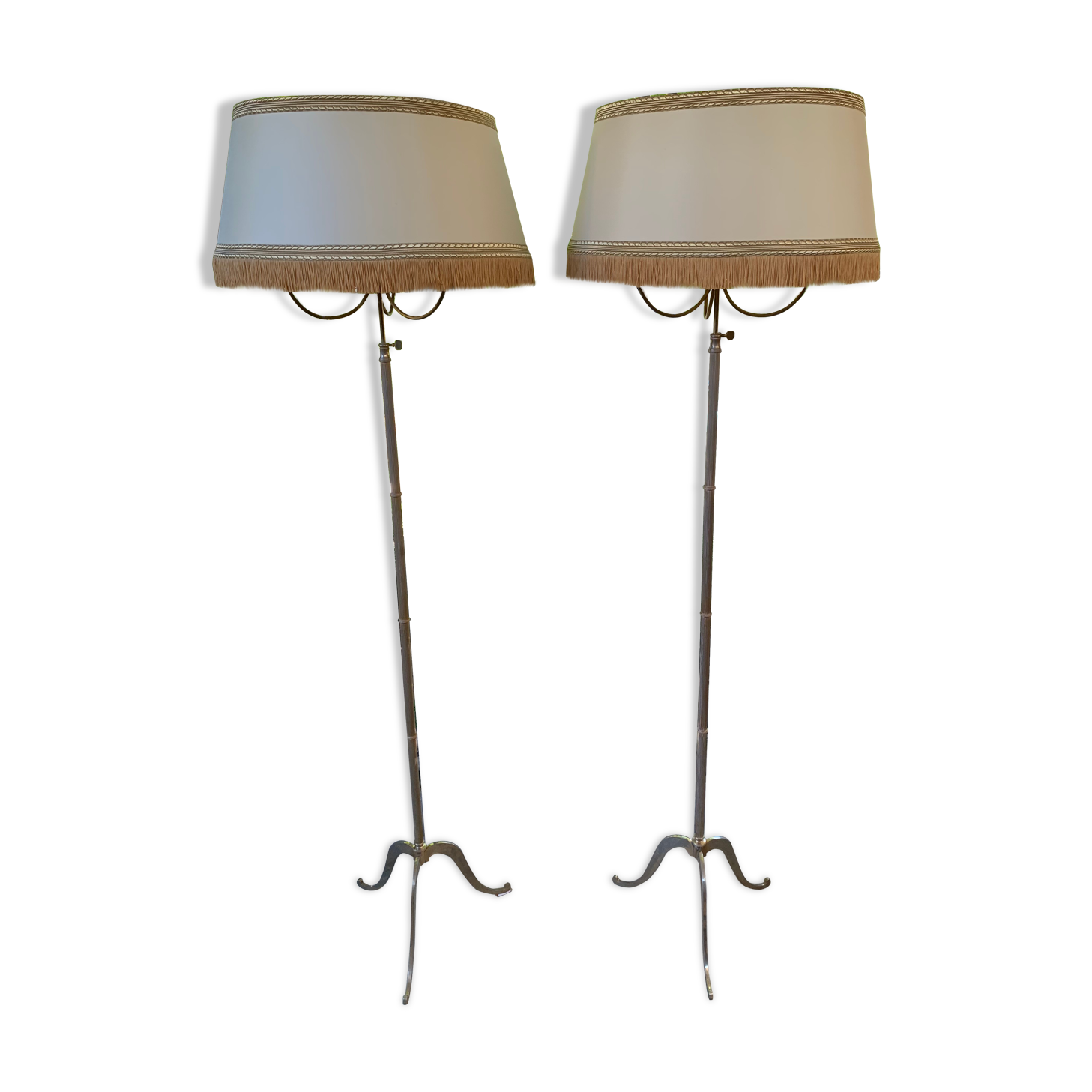 Pair of tripod lampposts 1960