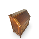 Antique Italian secrétaire in solid walnut, 1920s/1930s.