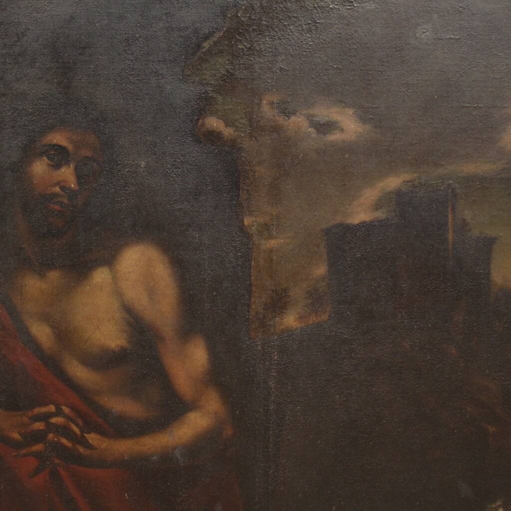 Grand tableau italien du XVIIe siècle, Saint Jean-Baptiste
