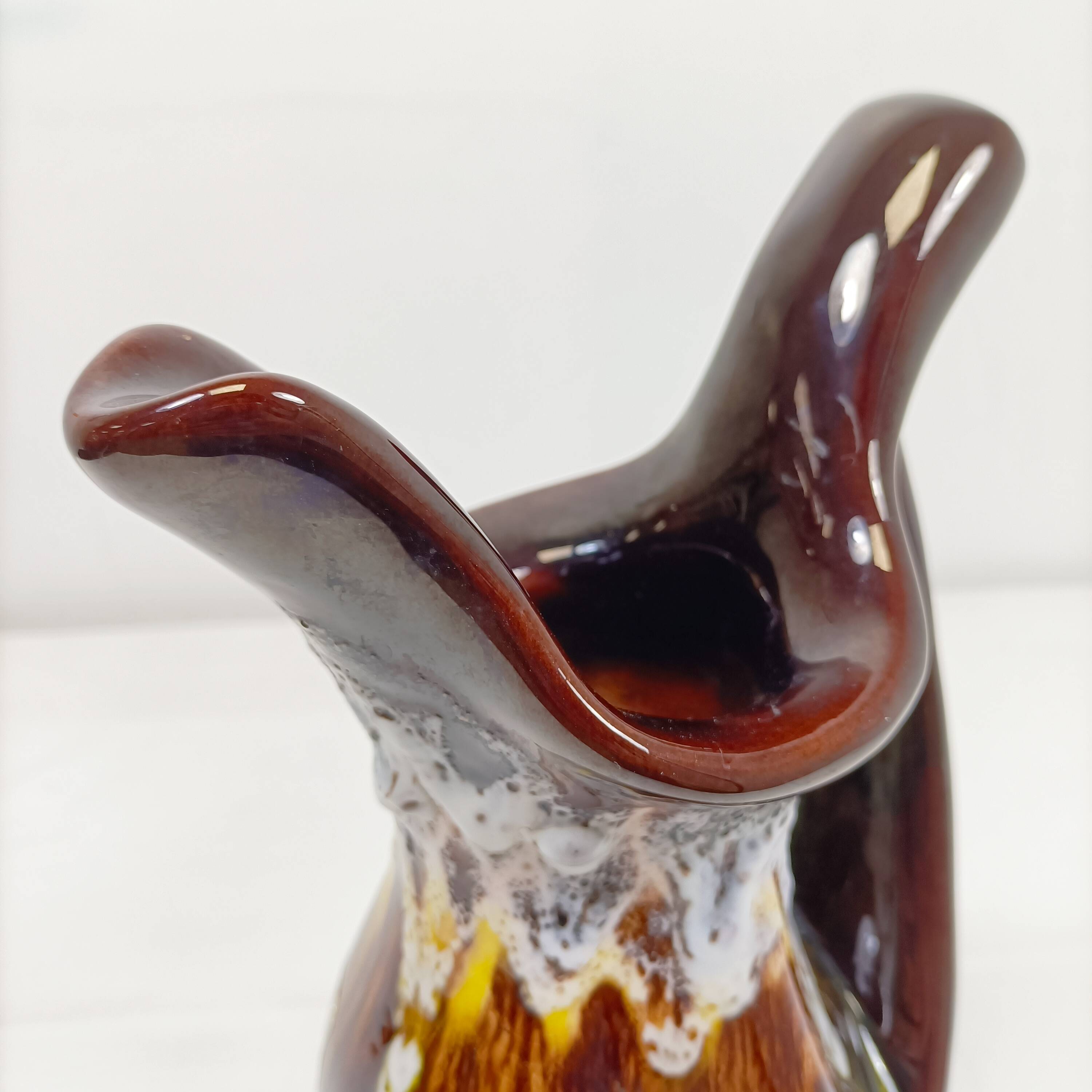 Vallauris Ewer Vintage Glazed Ceramic Vase 50' 60' – 28 cm