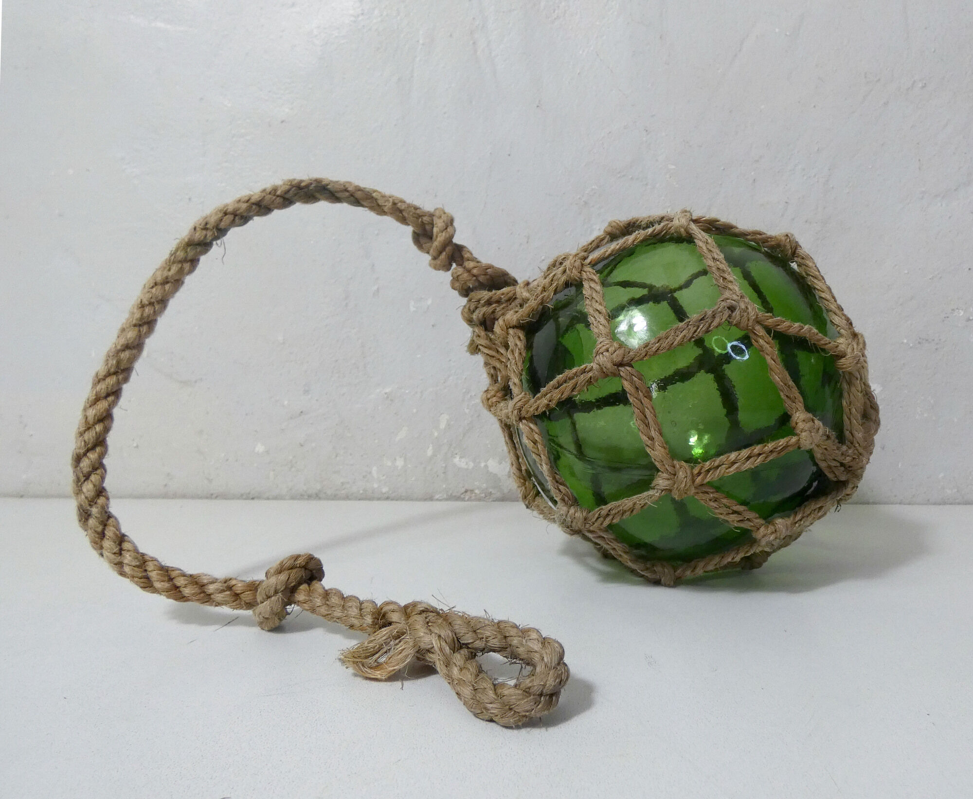 Green Float Glass Ball for Vintage Water Garden