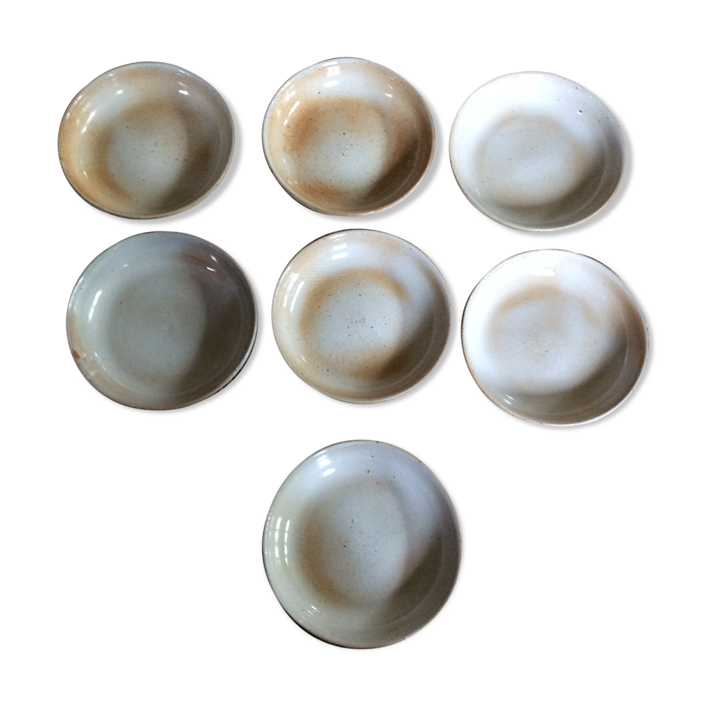 Series of 7 hollow sandstone plates