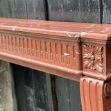 Louis XVI style fireplace in ancient red marble france around 1880