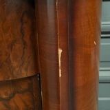 Art Deco chest of drawers in flamed mahogany with 5 drawers