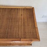 Bamboo chest, vintage wicker Dal Vera
