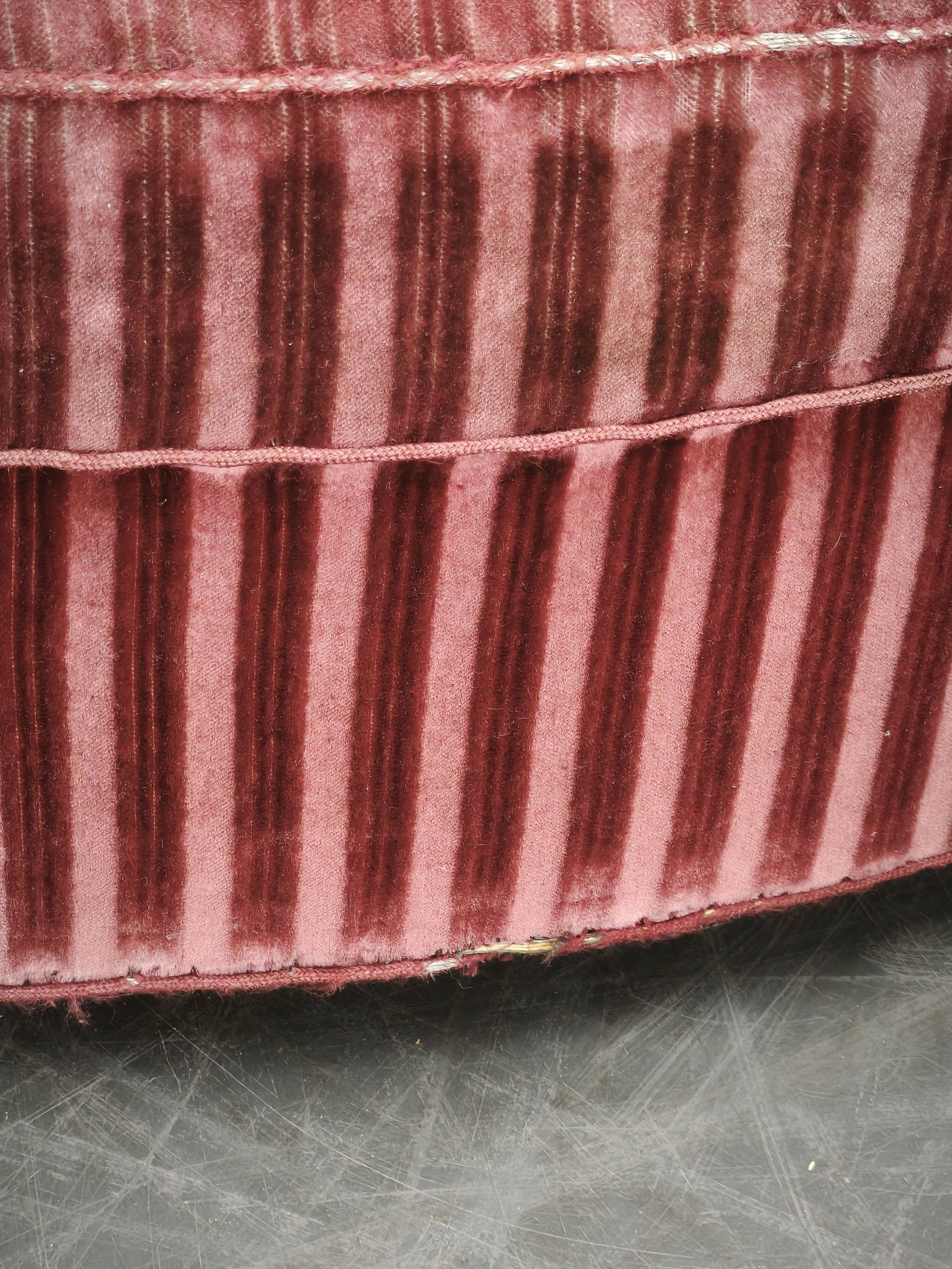 1950s Danish Modern Sculptural Velvet Lounge Armchair