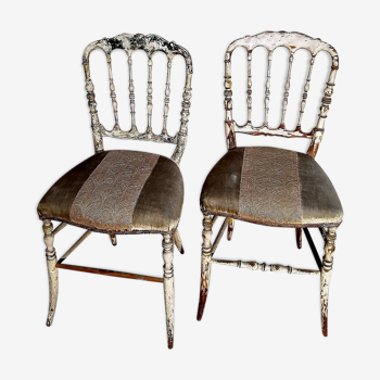 Pair of Napoleon III period chairs, model Elysée